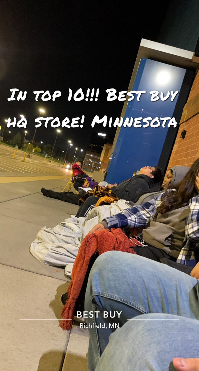 j_jacques17's tweet photo. So this happened Sept 22nd camping at 10pm with 15 people in line. Left at 8am with a #XboxSeriesX with 152 in line. @BestBuy #BestBuy #Minnesota @PS5restocks_etc  Made the Top 10. #2 for the #XboxSeriesX https://t.co/yFmvmJcM3u