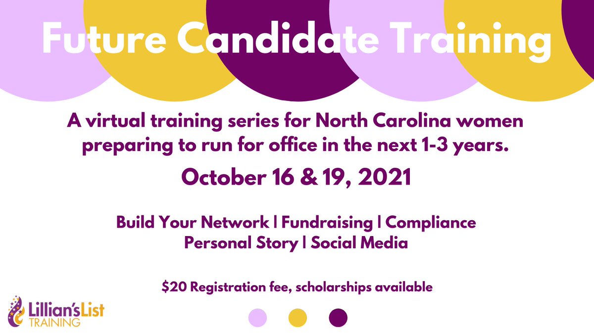 LListFoundation's tweet image. If you're thinking of running for office in the next few years, we want to train you! Join us via Zoom on October 16th and 19th for our next Future Candidate Training and get the nuts and bolts you'll need to prepare a run for office. bit.ly/3CCmbTG