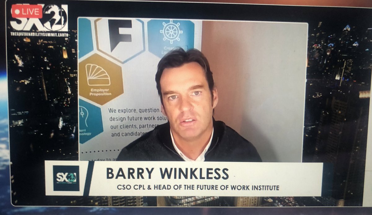 Live with Barry Winkless <a href="/CplResources/">Cpl</a> for a keynote. The Future of Work:New Mindsets Needed. #futureofwork #work #Recruitment #sx21 #workplace