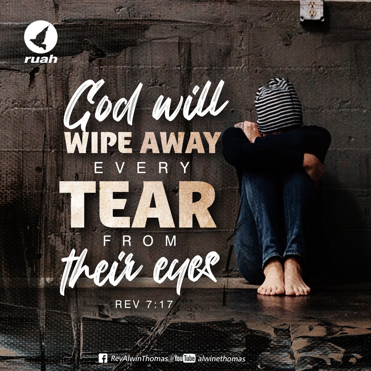 alwinthomas's tweet photo. God will wipe away every tear from their eyes.β Revelation 7.17
#dailybreath #ruah #ruahchurch #ruahministries #promiseverse #promiseoftheday #blessingword #wordofgod #godwill #wipeaway #everytear #revelation https://t.co/Ktx7PB0ETk
