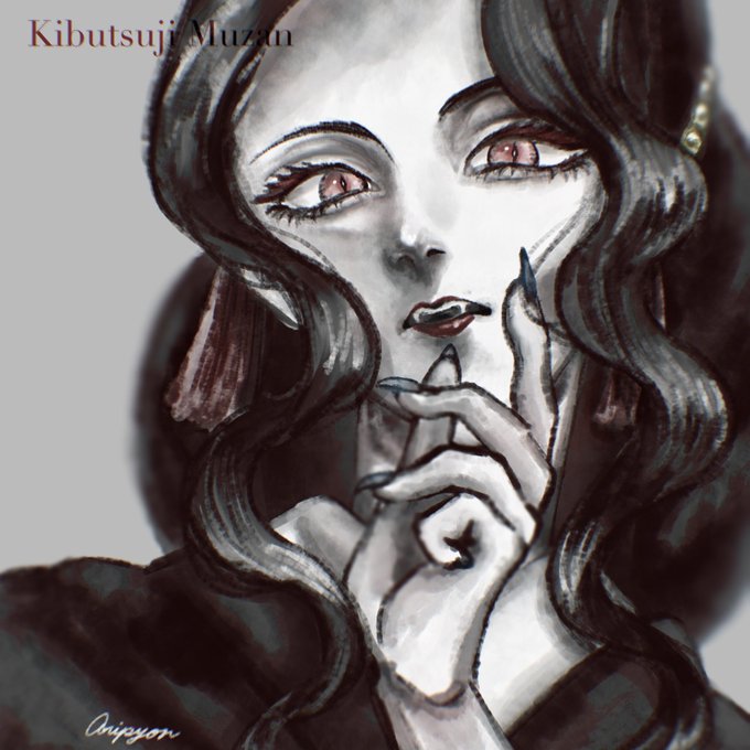 aripyonさんがTwitterに投稿した鬼舞辻無惨(鬼滅の刃)のイラスト。