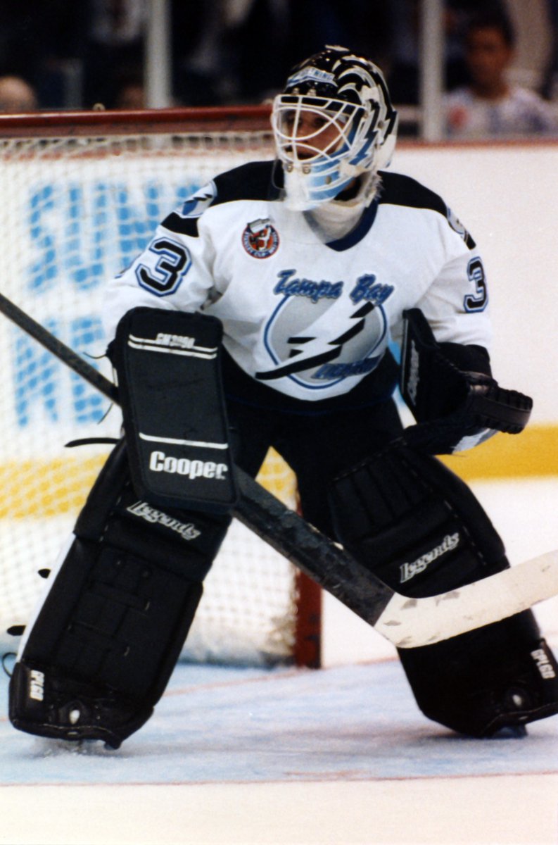 NHL's tweet image. &quot;Dear Manon... I wish to extend to you a formal invitation to attend and participate in the Tampa Bay Lightning&apos;s first NHL Training Camp.&quot; @ManonRheaume turned this invitation into history.

29 years ago today, she played goalie for the @TBLightning in a preseason game.