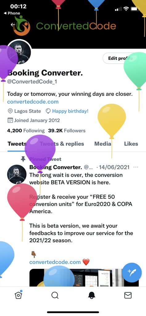 Dajamal_23's tweet image. It’s a double celebration for me today.
I got a Baloon & we officially launched convertedcode.com.
is officially live, please register & subscribe, report any error to us, we are working round the clock to satisfy you.
Help RT, thank you.
