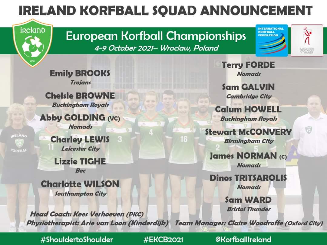 Congrats to Thunderer Sam Ward and ex Thunderer <a href="/lizziektighe/">Lizzie</a> on their selection for <a href="/korfballireland/">Ireland Korfball</a> at the <a href="/korfball/">Korfball.org - IKF</a> europeans #teamthunder #Internationalsuperstars