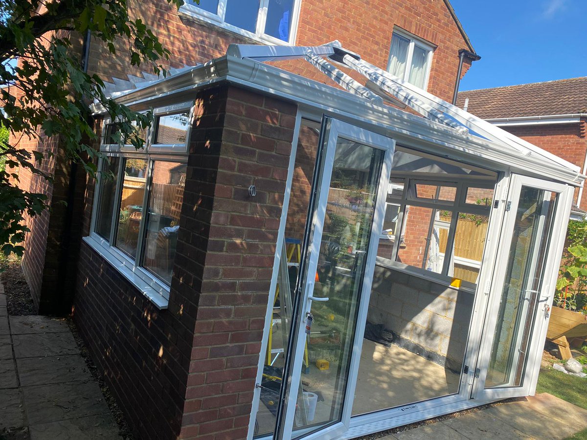 🤔 We wonder how the recipients of this new conservatory intend on using the space?
 
Fitted in Abingdon, it has white UPVC windows and French doors, with self-cleaning glass in the roof. 
 
🧱 Importantly, the external bricks in the side walls match the house bricks as closely.
