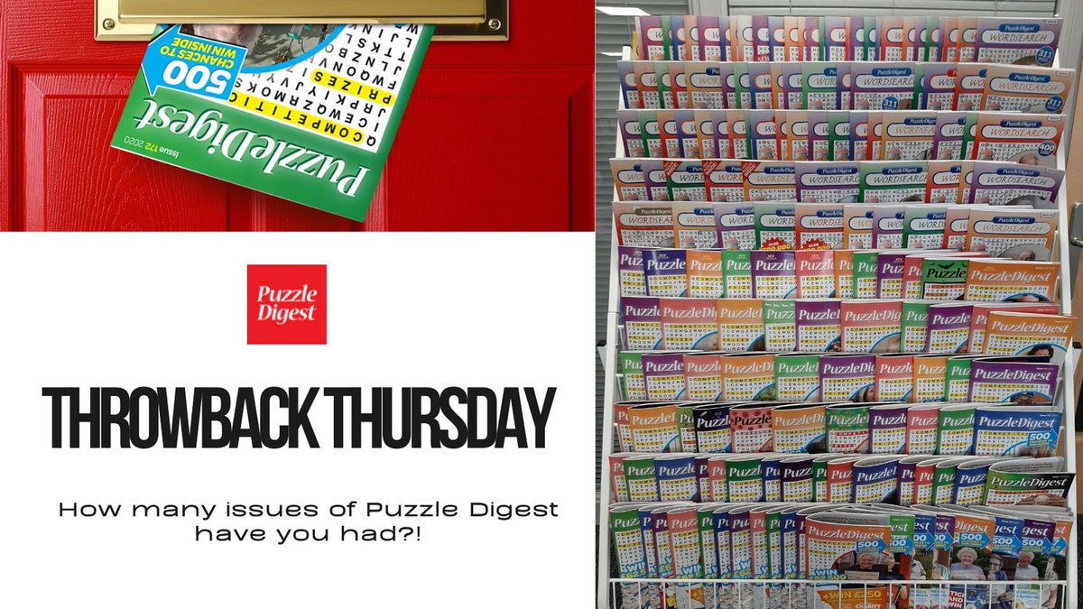 PuzzleDigest's tweet image. #ThrowbackThursday Can you believe we are nearing towards publishing our 200th copy of @PuzzleDigest?! 
Since we launched we have given away over £750,000 to lucky #winners.
How shall we celebrate our big milestone?! 
#puzzlemagazine #cashprizes #wincashprizes #competitions