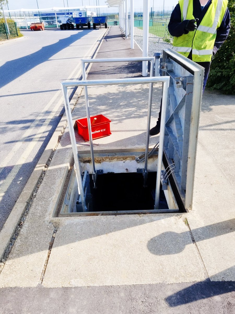 Handrails for BHAFC training ground #brightonandhove #steelfabrication #handrails