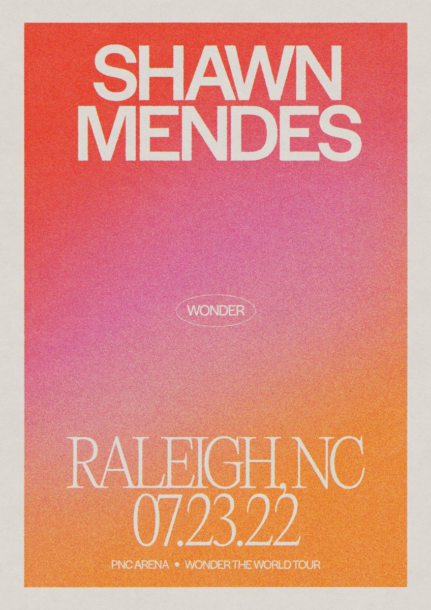 7/23 Raleigh, NC #WonderTheWorldTour wonderthetour.com