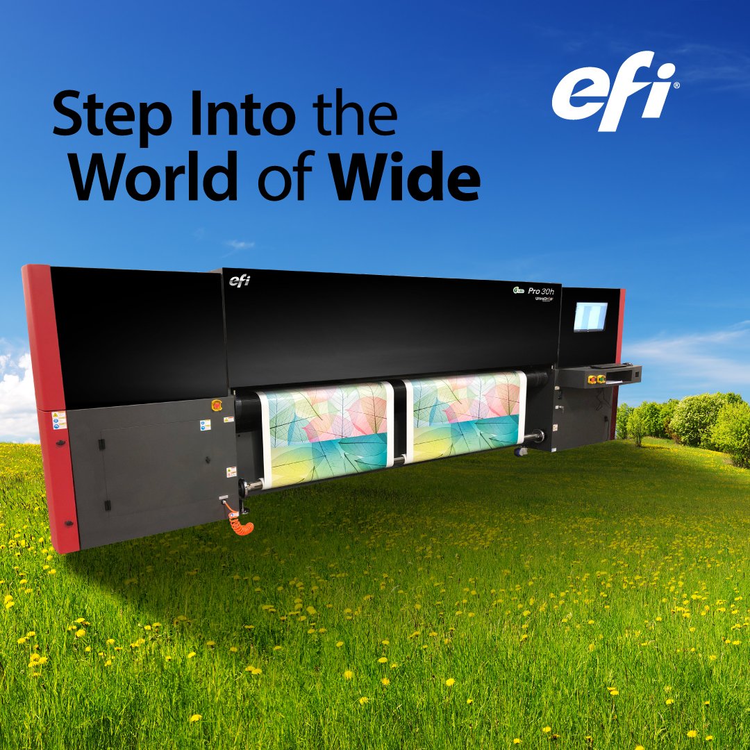 LexJet's tweet image. The new EFI™ Pro 30h puts the “wide” in wide format. Expand into high-value specialty substrates and popular applications with this 3.2-meter hybrid printer. Read all about it here: hubs.ly/H0X_mVR0
