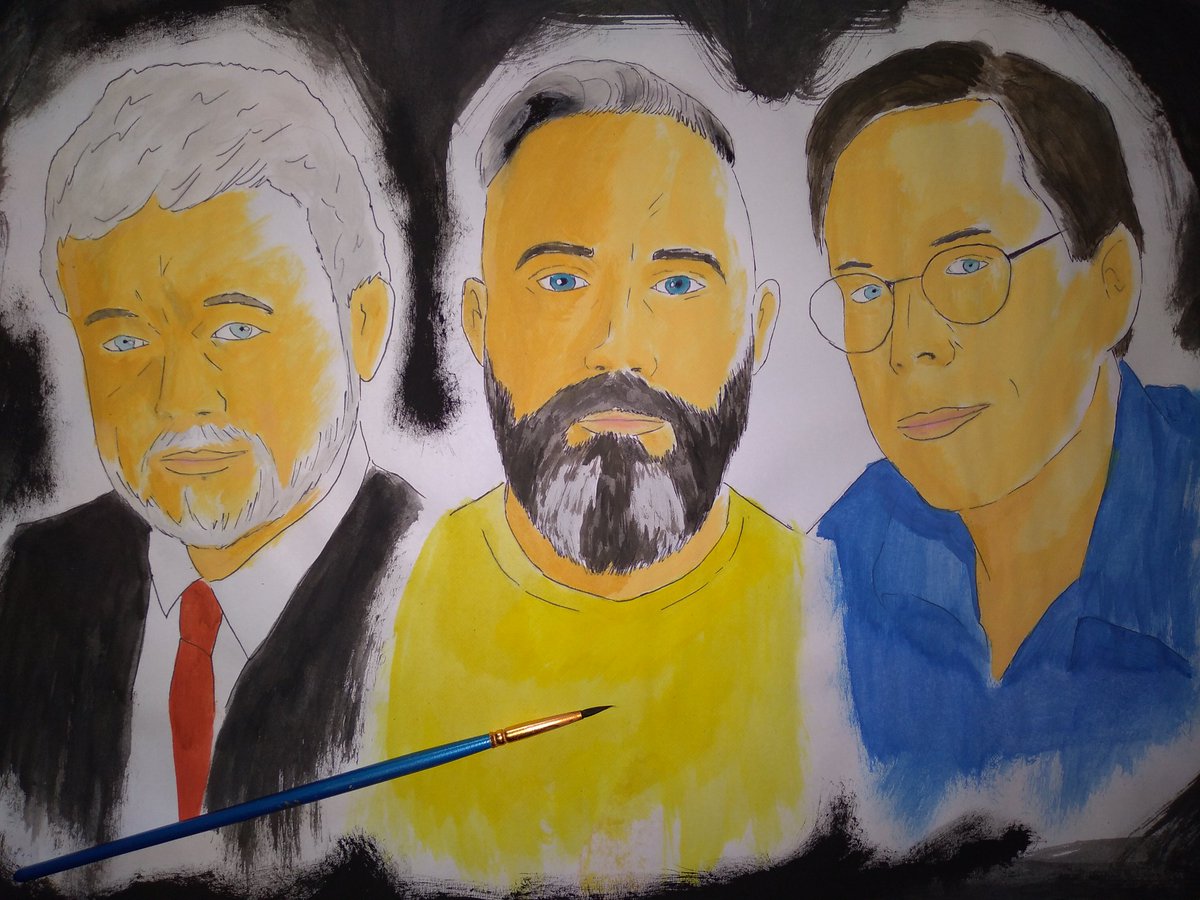 TekkaiGo's tweet photo. my 3 heroes of this era #extraordinarybeliefs #painting https://t.co/XezNv7rVbM