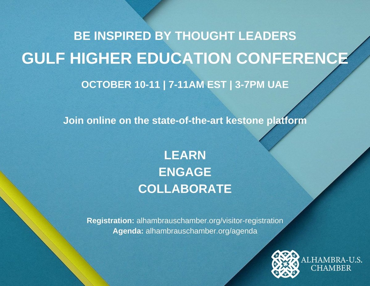 Rajika Bhandari (@rajikabhandari) on Twitter photo Join <a href="/AlhambraUSC/">Alhambra US Chamber</a> for the virtual Gulf Higher Ed Summit Oct. 10 & 11 including international experts on trends in the MENA region. <a href="/Phil_Baty/">Phil Baty</a> <a href="/cmirza1/">Cameron Mirza</a> <a href="/uttiyo_rc/">Uttiyo Raychaudhuri</a> <a href="/aelzaim/">Adel El Zaim</a> @Maryam_M_Ahmed <a href="/DrDuleep/">Duleep</a> Jamil Salmi, Assoc. of Arab Unis, and more. alhambrauschamber.org/welcome Join <a href="/AlhambraUSC/">Alhambra US Chamber</a> for the virtual Gulf Higher Ed Summit Oct. 10 & 11 including international experts on trends in the MENA region. <a href="/Phil_Baty/">Phil Baty</a> <a href="/cmirza1/">Cameron Mirza</a> <a href="/uttiyo_rc/">Uttiyo Raychaudhuri</a> <a href="/aelzaim/">Adel El Zaim</a> @Maryam_M_Ahmed <a href="/DrDuleep/">Duleep</a> Jamil Salmi, Assoc. of Arab Unis, and more. alhambrauschamber.org/welcome