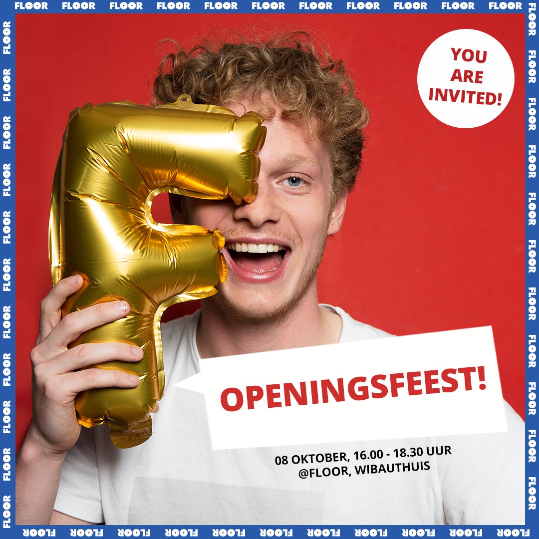 #FLOOR sluit de #openingsweek af met een vet #feest dat je niet mag missen! Geniet van het muziek, theater, poëzie en beeldende kunst gecreëerd door creatieve makers. Doe dus je #feesthoed op, draag je dansschoenen en geniet met ons mee! Meld je aan via hva.nl/floor.