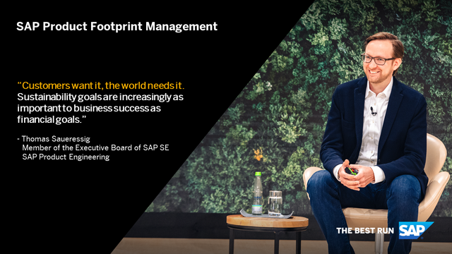BaumbachWerner's tweet photo. With the new SAP Product Footprint Management solution, companies can account for greenhouse gas emissions in their end-end business processes. #SAP4Good Learn more about last week’s launch: https://t.co/AI434HY0PP https://t.co/cCvGiKZmIT