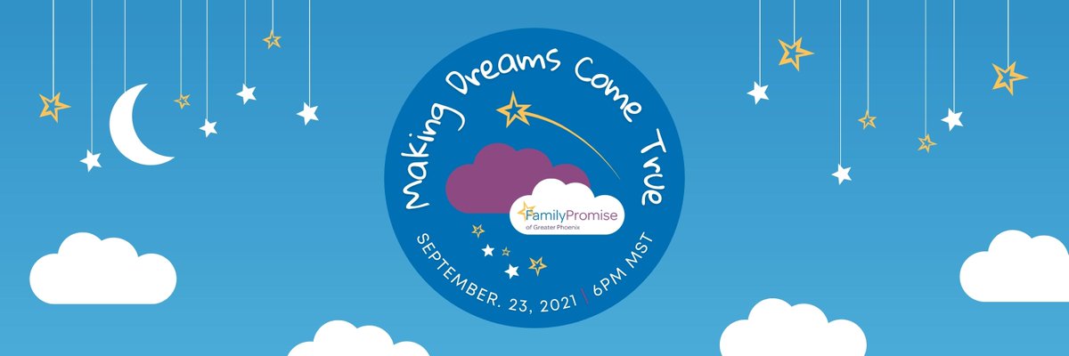 Don't miss out on the opportunity to help families in need! ⏰ Register now for tonight's Making Dreams Come True virtual event at 6 pm MST. ⭐ Click on the link  before registration closes for this exciting event! 👍 bit.ly/36ecAUI