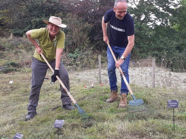 Our chalk grassland habitat would normally be kept in balance by grazing animals. We don't have any sheep on site (!) so Paul and Chantal have done their best to mimic the grazing action and provide the perfect place for orchids, pasque flowers and other rarities to colonise.