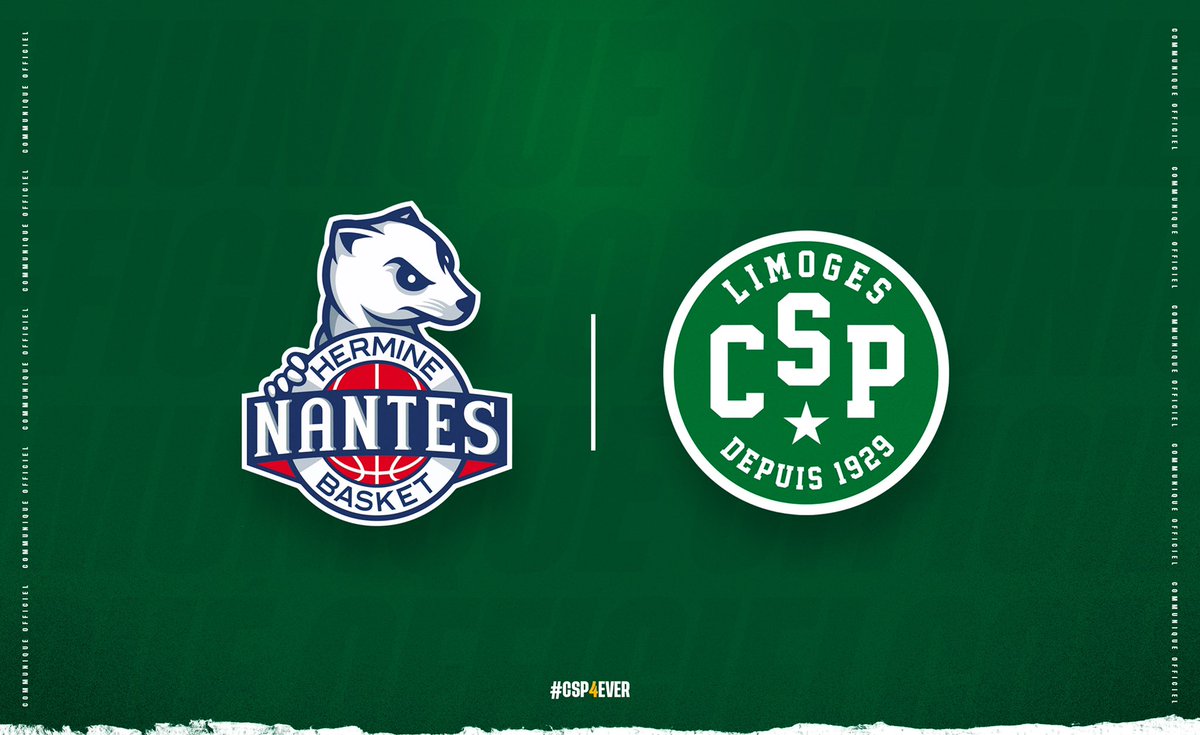 Limoges CSP (@limogescsp) on Twitter photo ✨Tirage au sort | #CDFBasket
Le Limoges CSP se déplacera à <a href="/NantesBasket44/">Nantes Basket Hermine</a> pour disputer les 32e de finale de Coupe de France le mercredi 20 octobre à 20:00 ! ✨Tirage au sort | #CDFBasket
Le Limoges CSP se déplacera à <a href="/NantesBasket44/">Nantes Basket Hermine</a> pour disputer les 32e de finale de Coupe de France le mercredi 20 octobre à 20:00 !