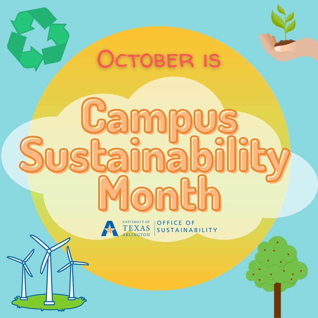 🌳♻OCTOBER IS CAMPUS SUSTAINABILITY MONTH! ♻🌳 This means that we're going to be teaming up with many different organizations around campus to celebrate, give back, and learn more about sustainability around campus. Stay tuned to see what we have planned this October 🌎