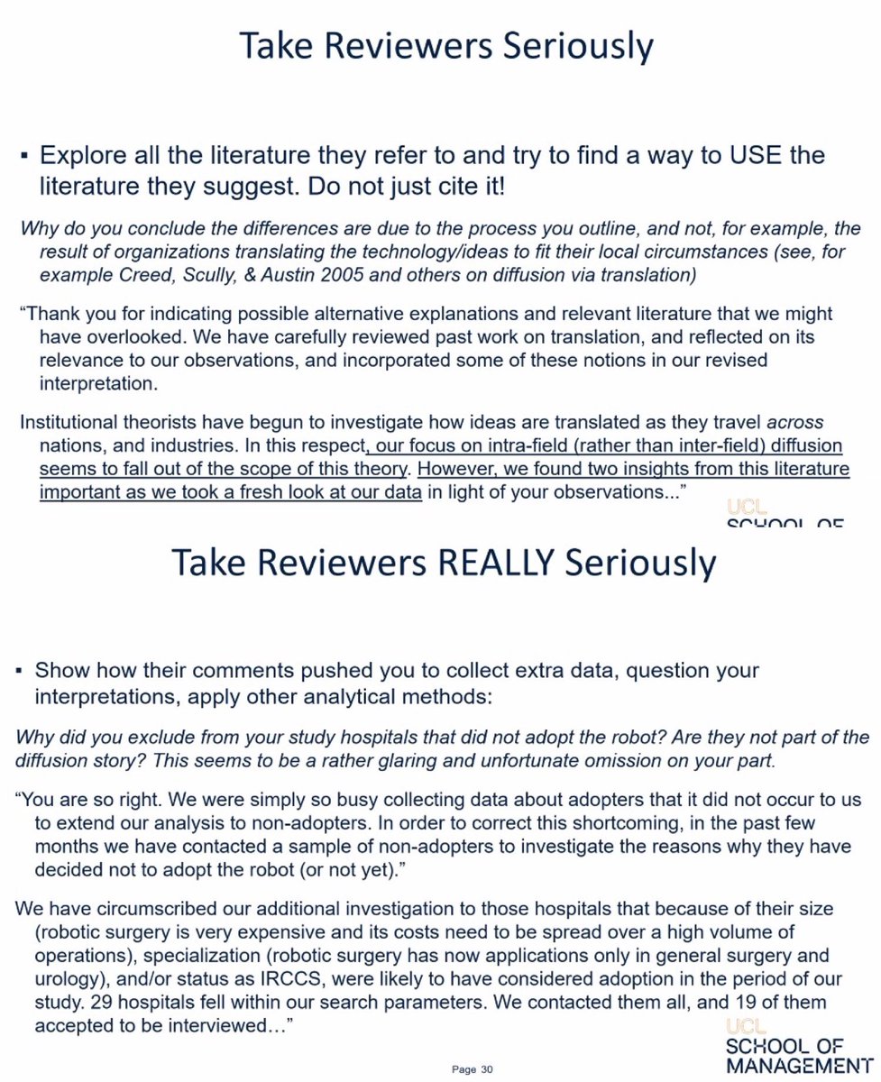 Ao_JingNing's tweet image. 👍 Davide Ravasi: How to respond to R&amp;amp;R:

1 Remove anything that is not needed to support arguments but may confuse reviewers 

2 If something doesn’t work, let it go. Don’t get emotionally attached

3 If it’s not broken, don’t fix it.