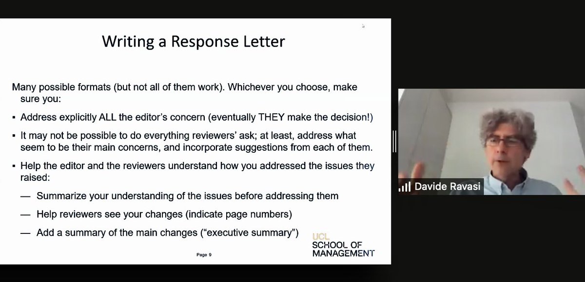 Ao_JingNing's tweet image. 👍 Davide Ravasi: How to respond to R&amp;amp;R:

1 Remove anything that is not needed to support arguments but may confuse reviewers 

2 If something doesn’t work, let it go. Don’t get emotionally attached

3 If it’s not broken, don’t fix it.