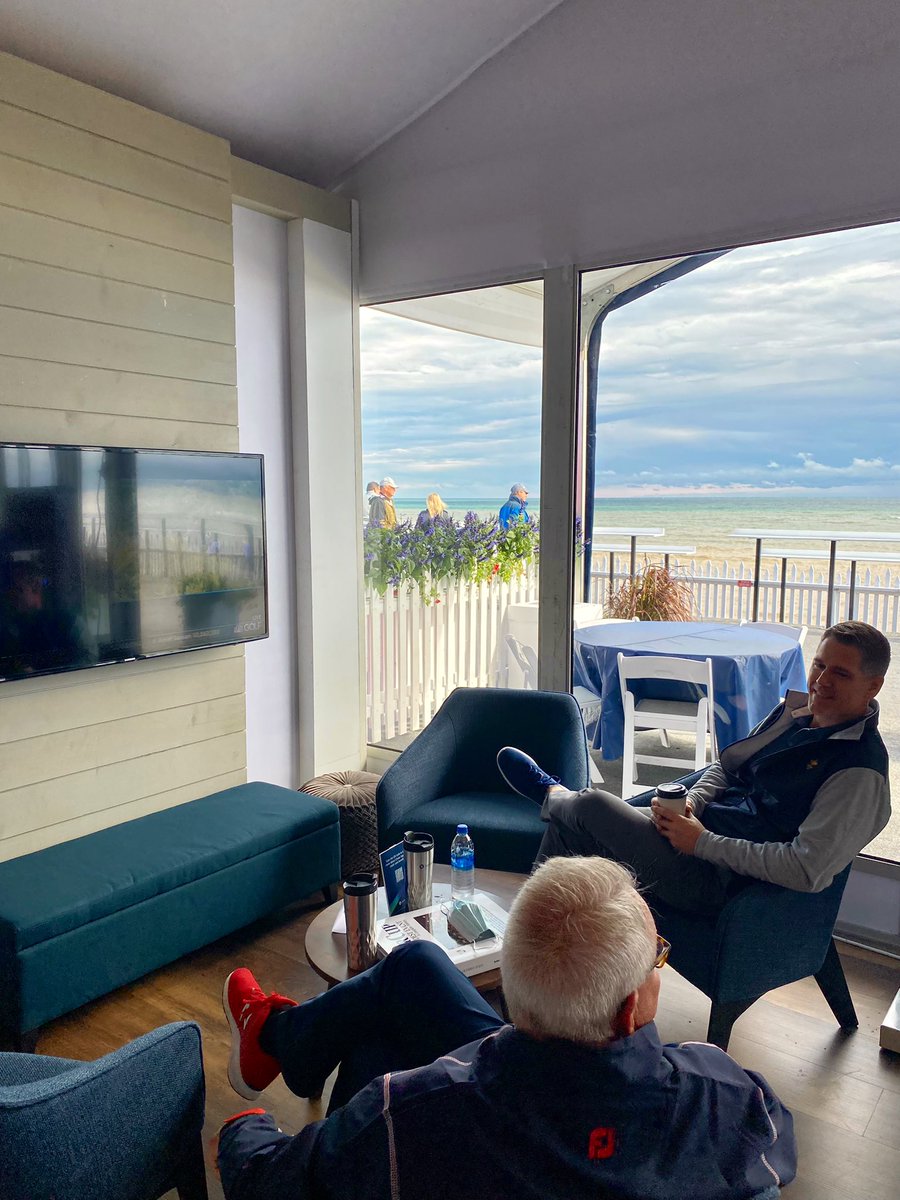 Delano_Pro's tweet image. Nothing like being fortunate enough to win the @RyderCupUSA lottery 3 years ago, flying 4 hours, driving 25 min, and walking into a hospitality tent to watch the same @GolfChannel broadcast I could at home