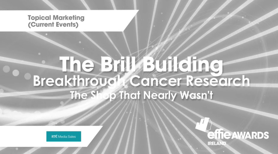 IAPI (@iapi_updates) on Twitter photo Congratulations <a href="/BuildingBrill/">The Brill Building</a> for winning a SILVER #effieIreland award in the Topical Marketing (Current Events) category for their campaign for <a href="/BreakthroCancer/">Breakthrough Cancer Research</a> Congratulations <a href="/BuildingBrill/">The Brill Building</a> for winning a SILVER #effieIreland award in the Topical Marketing (Current Events) category for their campaign for <a href="/BreakthroCancer/">Breakthrough Cancer Research</a>