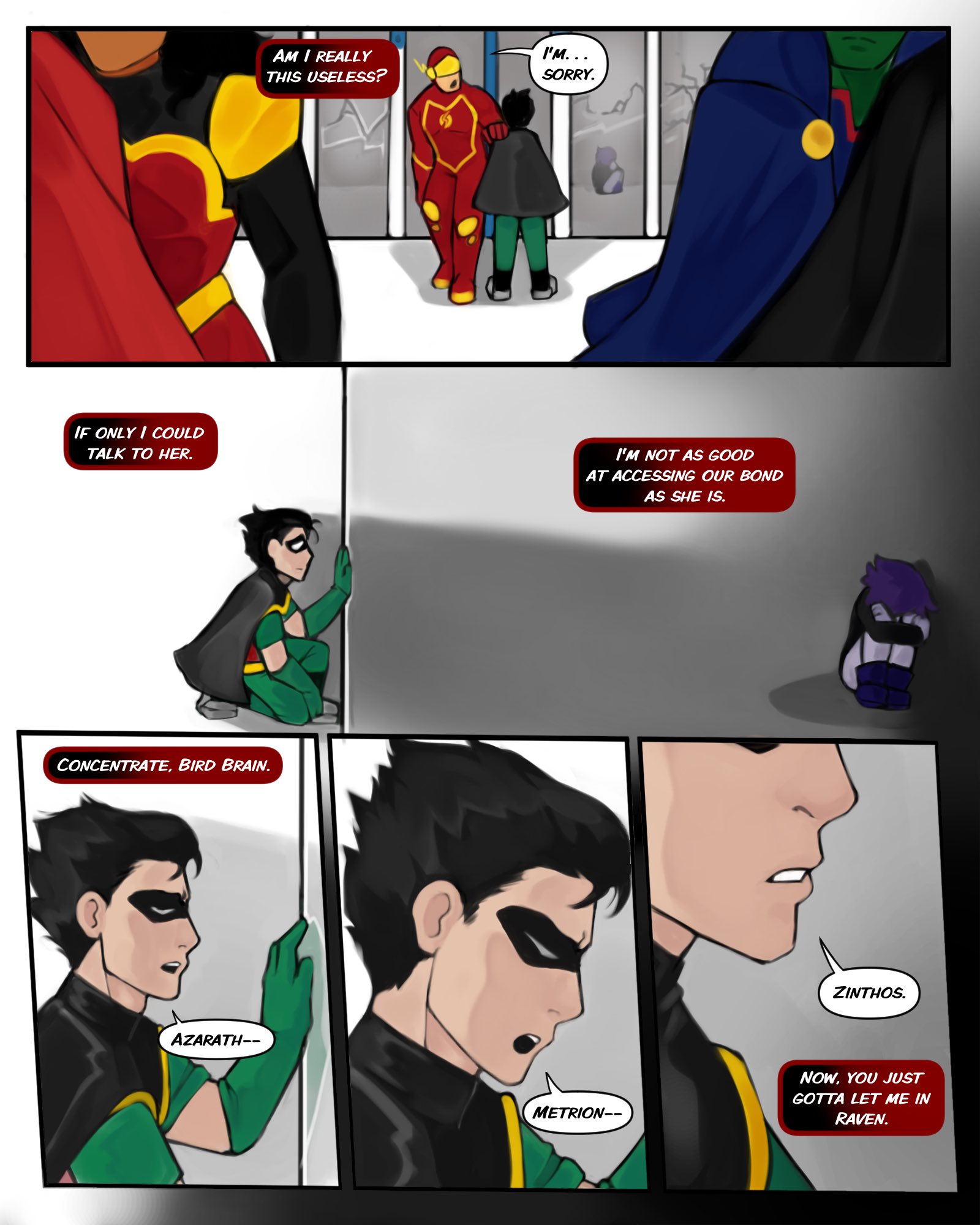 Teen Titans: Broken Youth on X: Robin and Raven minds connected in the  episode Haunted from the 2003 show. From that we know Raven saw Robins  past. While we know theyre close,