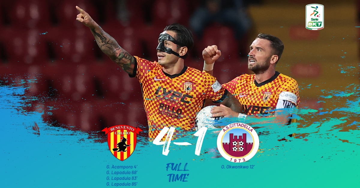 Lega_B's tweet photo. ๐ฅF U L L T I M E๐ฅ
Super #Lapadula regala la vittoria al @bncalcio in #BENCIT
Continua a seguire la 5โฃยช Giornata di #SerieBKT su
@SkySport
@DAZN_IT
@HelbizLive https://t.co/QJsmazmeAi