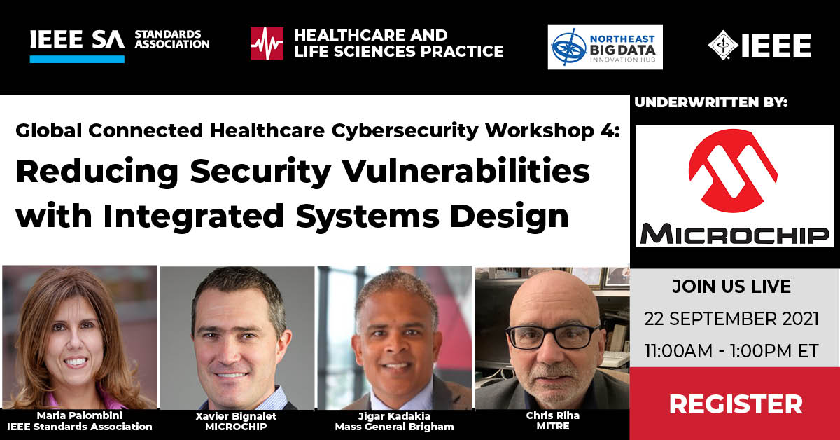 IEEESA's tweet image. We count on great supporters &quot;embedded&quot; in many #IEEEHLS activities. Special thanks to @MicrochipTech for support of IEEESA @NEbigdatahub #GCHC #IntegratedSystemsDesign Workshop on 22 Sept. ieeesa.io/3ki9ebr?utm_ca… #cybersecurity #connectedhealthcare #wearables @DisruptiveRx