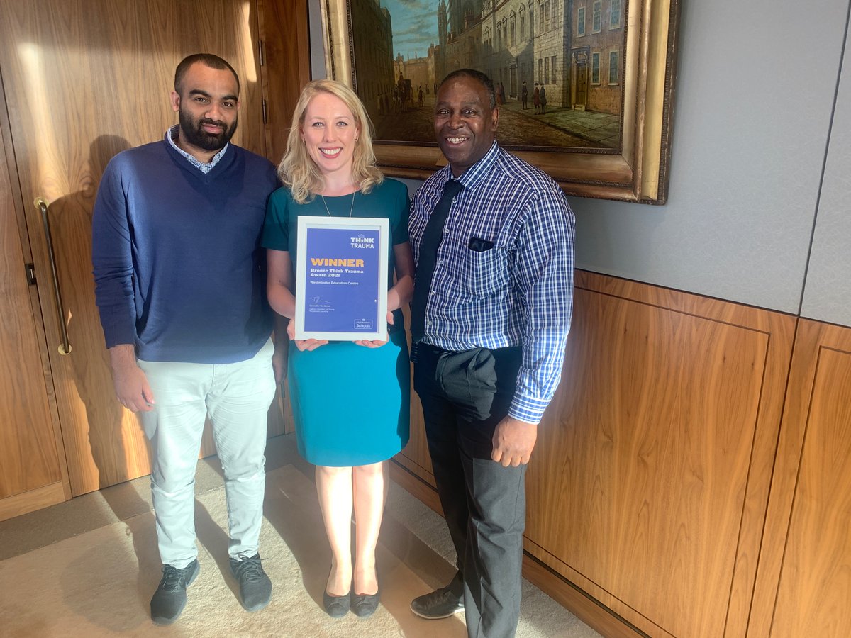 Staff at WEC are very proud to have won a bronze award in Thinking Trauma from the City of Westminster.