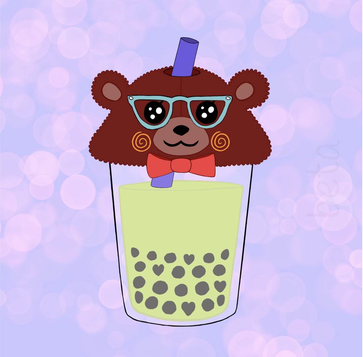 🎉24 Hours left on our #fancyfrenchiesnft giveaway! 🎉
Here's a BobaBear #NFT  in the meantime 🥰🐻🥰