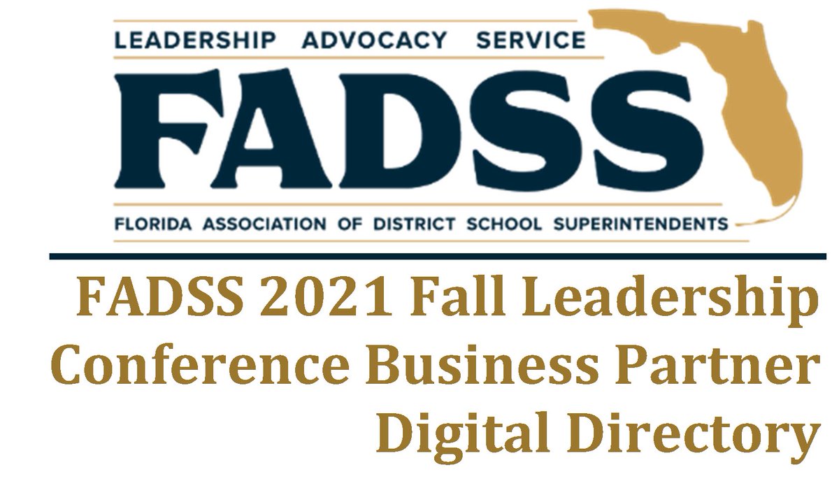 PublicSchoolSup's tweet photo. Sharing FADSS 2021 Fall Leadership Conference Business Partner directory.
TY to all the companies supporting FADSS & FL District School Superintendents - Platinum, Gold, Silver, Associate & Affiliate.
Download the directory:
https://t.co/csSznrpD9x
#FADSS2021FallConference https://t.co/UqbtrWsLkK