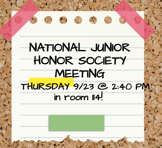 Looking forward to our first NJHS meeting of the year!