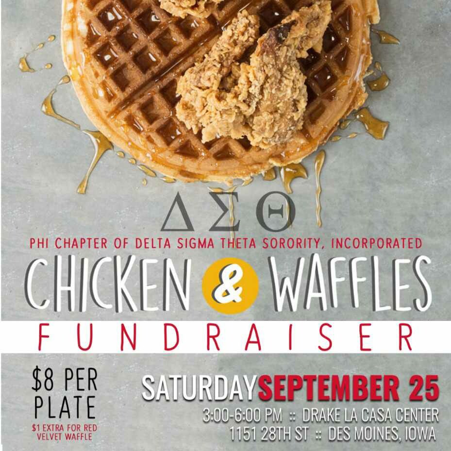 SATURDAY!! We are back with our annual Chicken and Waffles Fundraiser. Come out to Drake’s La Casa house on September 25th for good food and good company. Plates are $8. See you there!