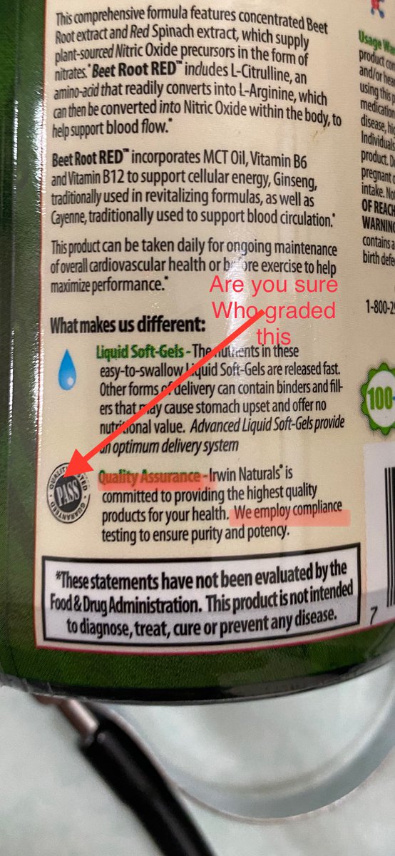 DaleFinkJr1's tweet image. ATTENTION
Irwin Naturals   #PrettyPackaging   Supplements 
Beet Root Red product contains a chemical Known to the State of California to cause birth defects or other reproductive harm