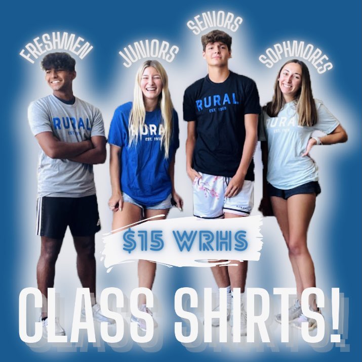 support your class by buying a class shirt from the shack or order online now!