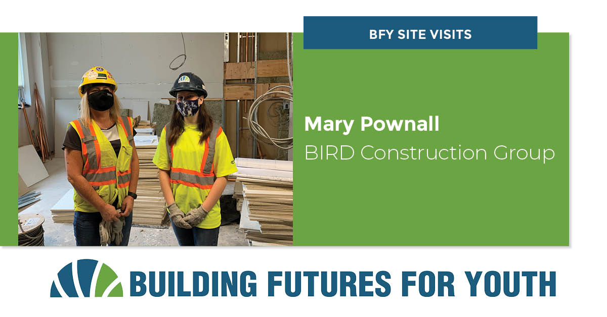 CANS_BFY's tweet photo. #BFYSiteVisit // #BFYStudent, Mary has been learning lots working with mentor, Barb on the job at BIRD Construction Group. Thanks to Barb, BIRD, and @HRCE_NS for helping us give Mary this experience working in trades! https://t.co/8V4S6iJbNH