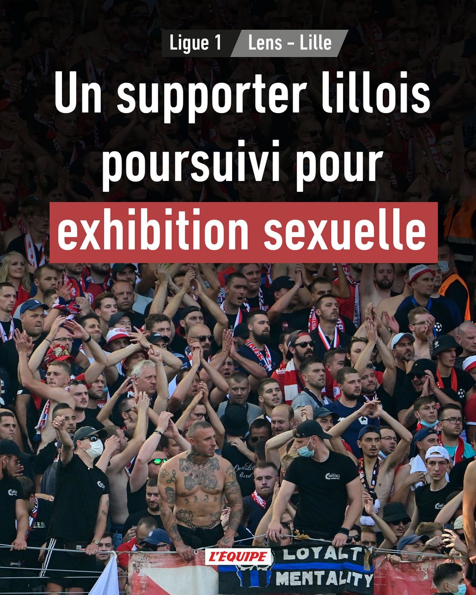 lequipe's tweet photo. Un supporter lillois poursuivi pour exhibition sexuelle

Un supporter du LOSC a été photographié en train de se masturber devant une tribune lensoise lors du derby samedi. Il va être poursuivi pour exhibition sexuelle selon La Voix du Nord https://t.co/tsg1HynU0b https://t.co/80EJbCERPU