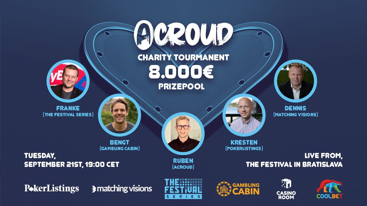 PokerlistingsES's tweet photo. Sigue en directo el torneo benéfico de @weareacroud en @TheFestivalOG Bratislava aquí 👇😎

https://t.co/Dc5LWWsVRp

Hoy a las 19:00 CET ♦️ https://t.co/SLZCPkOIKF
