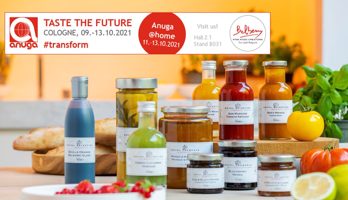 We are happy to attend the Anuga fair from 9/10 till 13/10!
Please be welcome to discover and taste our latest novelties.
Visit us at Hall 2.1 Stand B031!