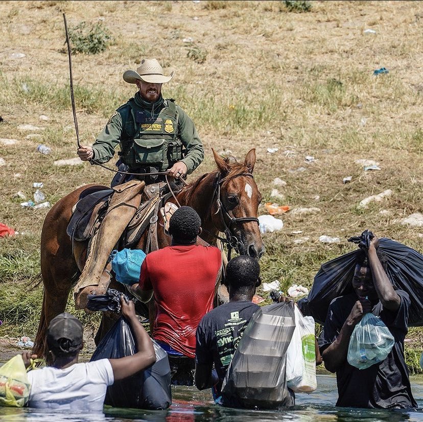 Distressed to see children and adults whipped by border patrol.  Angry.  Disgusted.  

This is wicked.  

The war against Black bodies takes many forms.  

📸: @PaulRatje AFP via Getty