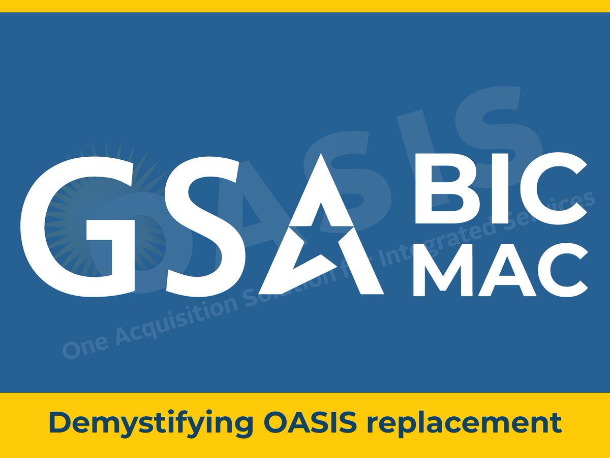 iQuasarLLC's tweet image. BIC MAC is expected to replace GSA&apos;s OASIS. It is a golden opportunity to work with the GSA, and take your business to the next level

#contractvehicles #GSA #GSABICMAC #BICMAC  #governmentcontracting #federalcontracting

iquasar.com/blog/gsa-bic-m…