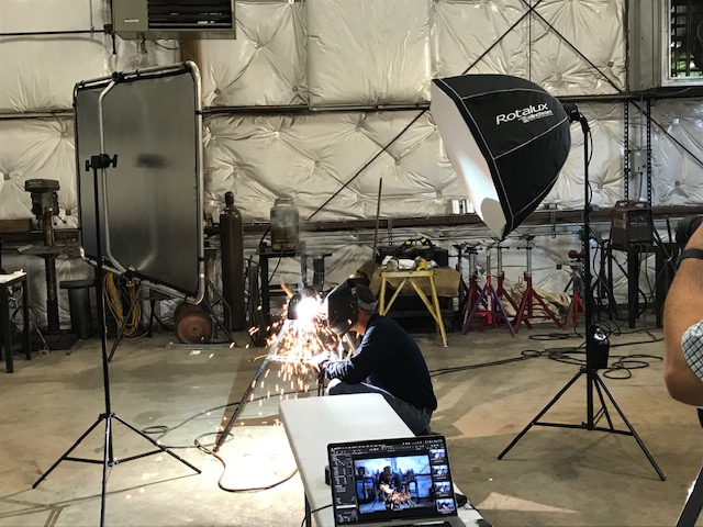StudioDAgency's tweet image. #MarComm agencies aren't all just about #strategyplanning #researchinsights and #analytics - every so often we get to have fun with #creative. Here's a BTS of a photoshoot we did for our client #AmericanBoilerAndMechanical. Special thanks to our welder/model DJ Barber!