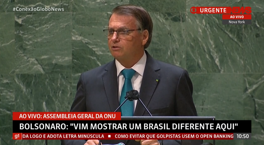 sensacionalista's tweet image. Bolsonaro gasta milhões para gravar vídeo para grupos de WhatsApp na ONU