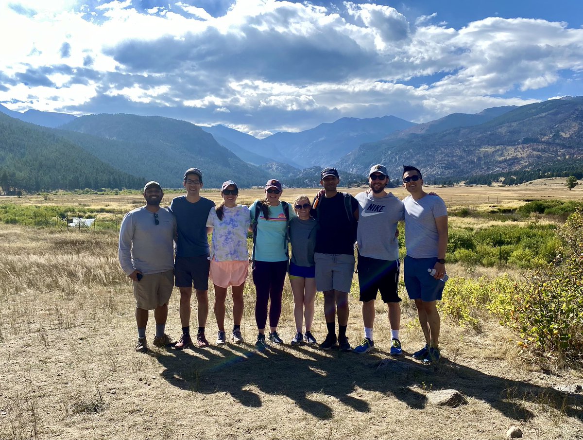 AlyssaVaughnMD's tweet photo. Amazing research resident wellness retreat in Estes Park last weekend thanks to @CUDeptSurg!

Special thanks to @KBarryMD and Dr. Kshama Jaiswal for facilitating such a wonderful trip! 

#COresidents https://t.co/Wd6GqyEM9j