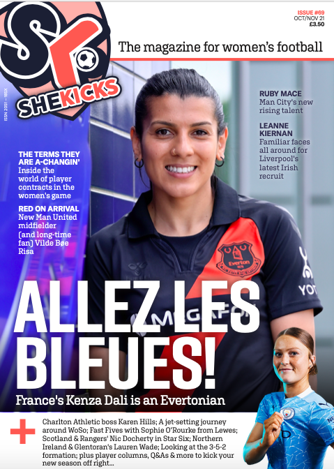 SheKicksMag's tweet photo. NEW ISSUE #SK69! 🎈🥳🎉⚽️❤️
The latest issue of #SheKicksMagazine 72pgs of #womensfootball features, interviews &amp; fun Q&amp;As is available NOW. Featuring @EvertonWomen's @KenzaDali + @VildeBoeRisa @OfficialRubyM @kiernan_leanne &amp; more much more...
Order➡️🛒: https://t.co/EYAC4kN5Js https://t.co/MqbVw8Irij