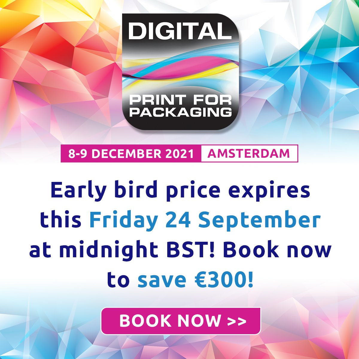 The Early Bird price for #DPPEurope 2021 expires this Friday at midnight BST! Book now to join the industry this December &amp; save €300 bit.ly/3hUurGz #digitalprint #packaging #digitalprintforpackaging #print #printing #printevent #printconference #digitalprintevent