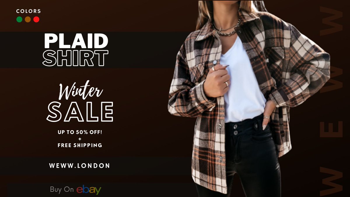 Winter Long-Sleeve Plaid Shirt for Women.
Shop Now - bit.ly/3lHr8DX
Buy on Ebay - ebay.co.uk/itm/4031255026…

#weww #wewwlondon #cardigan #checkshirt #PlaidShirt #wintershirt #wintercollection #winterwear #winterclothing #wintersale #autumnfashion #tuesdaymotivations #ebay