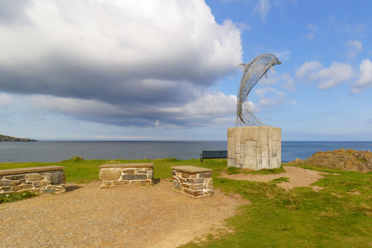 The Moray Firth is one of only two places in the UK with a resident pod of bottlenose dolphins. These can be spotted from Dounie Hill, overlooking the historic harbour in #Portsoy
