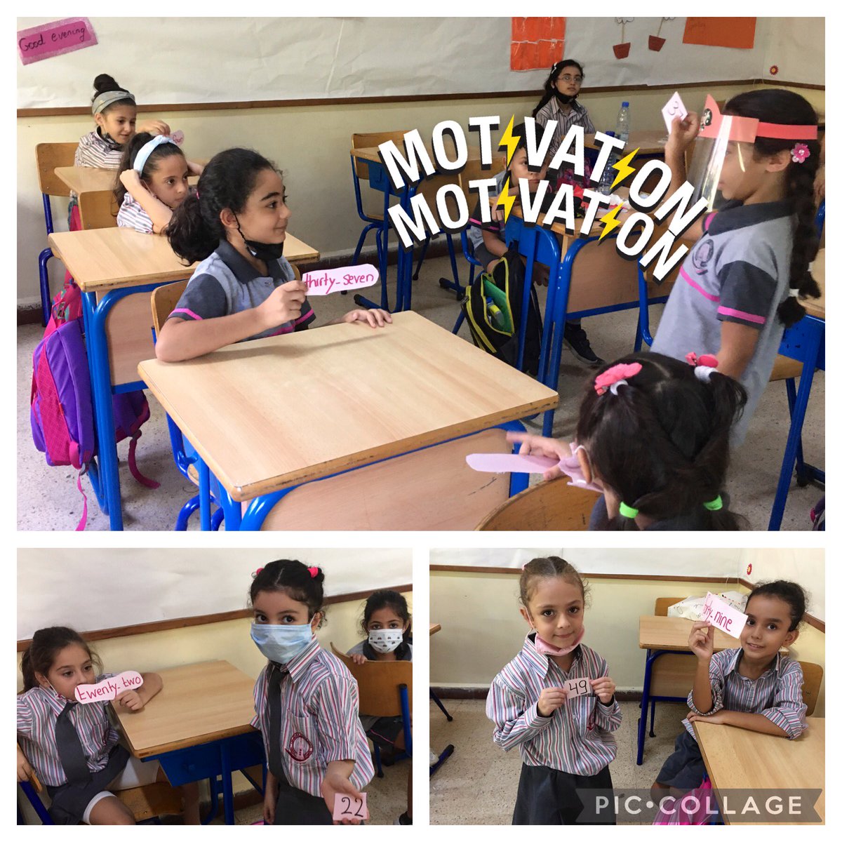 samah_hosna's tweet photo. Everything around us is numbers... Everything around us is Math 🧮! 
Grade two learners practiced writing numbers in digit and word form by searching for their partners... 
 What is your #number ? Who is your #partner? 
#we_love_math  @MakAishaSchool  #math_is_fun https://t.co/DS6XEGJtxP