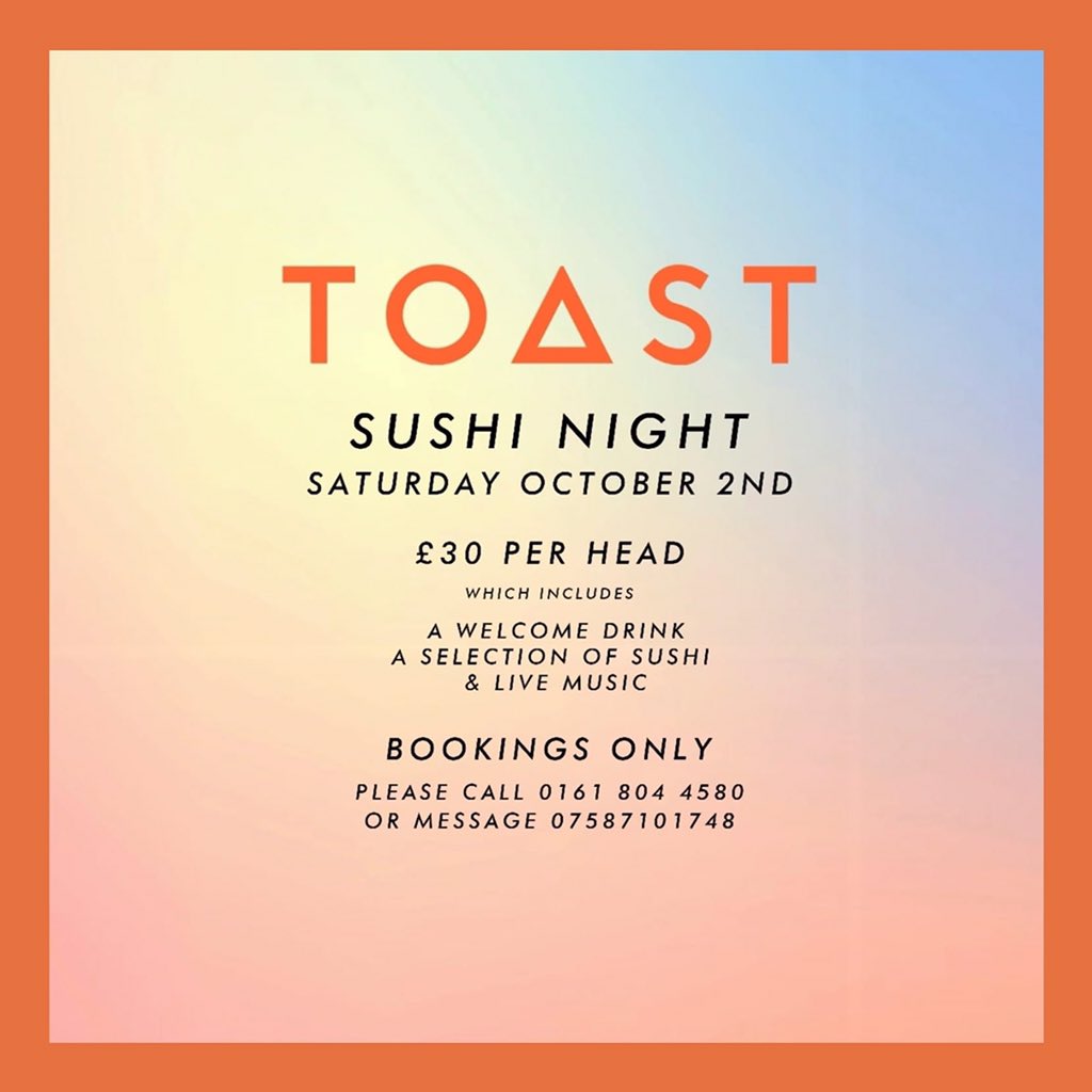 Our head chef is a bit of a pro when it comes to sushi so we have decided to put on a sushi evening and you are all invited. 

So if sushi is your thing, get yourself booked in! 🍣🍱🍣
